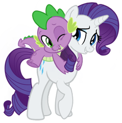 Size: 846x848 | Tagged: safe, artist:georgegarza01, rarity, spike, dragon, pony, unicorn, cute, female, male, raribetes, shipping, sparity, spikabetes, straight, vector