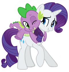 Size: 832x862 | Tagged: safe, artist:georgegarza01, rarity, spike, dragon, pony, unicorn, claws, cute, dragons riding ponies, female, male, raribetes, riding, shipping, shipping fuel, sparity, spikabetes, straight, vector