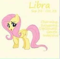 Size: 488x476 | Tagged: safe, artist:funfunland22, fluttershy, pegasus, pony, female, libra, needs more jpeg, simple background, solo, yellow background, zodiac