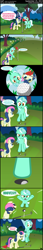 Size: 1424x8287 | Tagged: safe, artist:wildtiel, bon bon, lyra heartstrings, sweetie drops, comic, golf, hooves