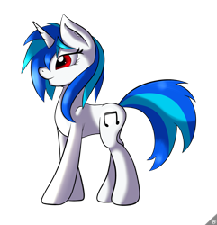 Size: 1280x1326 | Tagged: safe, artist:capseys, dj pon-3, vinyl scratch, pony, unicorn, female, horn, mare, solo