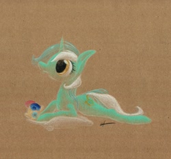 Size: 881x820 | Tagged: safe, artist:getchanoodlewet, lyra heartstrings, pony, unicorn, female, horn, mare, solo, traditional art