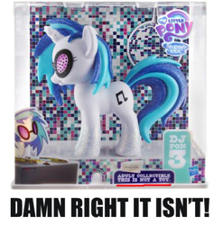 Size: 442x446 | Tagged: safe, dj pon-3, vinyl scratch, pony, unicorn, adult collectible, not toy, serious business, toy