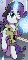 Size: 675x1440 | Tagged: safe, idw, rarity, pony, unicorn, spoiler:comic, female, horn, mare, purple mane, solo, white coat