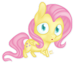 Size: 1080x924 | Tagged: safe, artist:gracewolf, fluttershy, pegasus, pony, chibi, looking at you, simple background, solo, transparent background