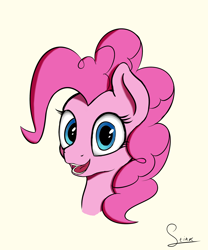 Size: 2000x2400 | Tagged: safe, artist:stink111, pinkie pie, earth pony, pony, bust, high res, portrait, simple background, solo, white background