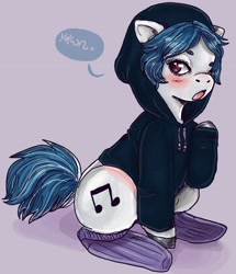 Size: 2378x2761 | Tagged: safe, artist:superlucky13, dj pon-3, vinyl scratch, pony, unicorn, clothes, hoodie, solo