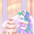 Size: 1125x1125 | Tagged: safe, artist:ladychimaera, princess celestia, alicorn, anthro, bare shoulders, breasts, cake, cakelestia, clothes, crown, devious, dress, female, fingerless gloves, food, gloves, jewelry, looking at you, mare, regalia, shhh, shoulderless, smiling, solo, spoon, this will end in weight gain