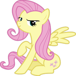 Size: 3000x3021 | Tagged: safe, artist:uponia, fluttershy, pegasus, pony, .svg available, female, fresh princess of friendship, mare, pose, simple background, smiling, solo, the fresh prince of bel-air, transparent background, vector