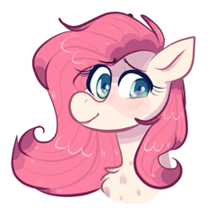 Size: 613x589 | Tagged: safe, artist:secretwanderlust, artist:sugarysharky, fluttershy, pegasus, pony, bust, chest fluff, looking at you, portrait, simple background, solo, transparent background