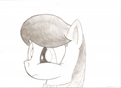 Size: 2338x1700 | Tagged: safe, artist:scratchie, octavia melody, earth pony, pony, confused, drawing, eyes, solo