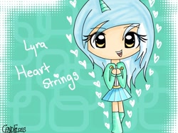 Size: 800x600 | Tagged: safe, artist:mintycandifloss, lyra heartstrings, human, humanized, solo