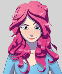 Size: 841x1000 | Tagged: safe, artist:parflon2, pinkie pie, human, equestria girls, beautiful, bust, female, human coloration, humanized, looking at you, portrait, smirk, solo