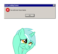 Size: 477x438 | Tagged: safe, artist:the-ross, lyra heartstrings, crying, error message, sad, text