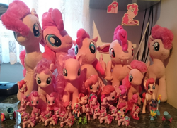 Size: 2000x1459 | Tagged: safe, artist:onlyfactory, gummy, pinkie pie, bat pony, earth pony, pony, too many pinkie pies, blind bag, bootleg, brushable, collection, custom, female, funko, funko pop!, guardians of harmony, irl, mare, much pinkie, multeity, my little pony pop!, party cannon, pez dispenser, photo, photography, pinkie clone, plushie, rainbow power, self ponidox, sticker, too much pink energy is dangerous, toy, welovefine