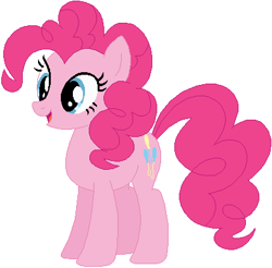 Size: 407x401 | Tagged: safe, artist:ra1nb0wk1tty, artist:selenaede, pinkie pie, earth pony, pony, female, mare, simple background, solo, white background