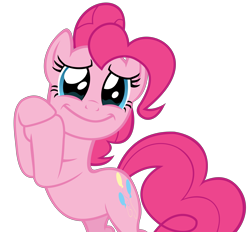 Size: 5664x5248 | Tagged: safe, artist:intbrony, artist:linormusicbeatpone, derpibooru exclusive, pinkie pie, earth pony, pony, celestial advice, absurd resolution, bipedal, crying, simple background, solo, tears of joy, transparent background, vector