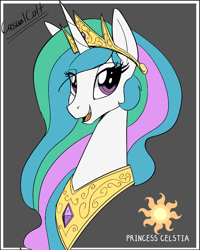 Size: 800x1000 | Tagged: safe, artist:casualcolt, princess celestia, alicorn, pony, bust, portrait, solo