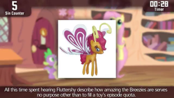 Size: 640x360 | Tagged: safe, screencap, fluttershy, spike, breezie, dragon, pegasus, pony, three's a crowd, cinemare sins, toy