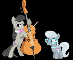 Size: 1244x1024 | Tagged: safe, artist:lekrazytacos, octavia melody, silver spoon, earth pony, pony, duo, duo female, female, filly, mare, speculation