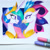 Size: 1080x1080 | Tagged: safe, artist:antych, princess celestia, queen novo, alicorn, classical hippogriff, hippogriff, pony, my little pony: the movie, duo, female, friendship, jewelry, mare, marker drawing, markers, photo, regalia, royalty, simple background, traditional art, white background