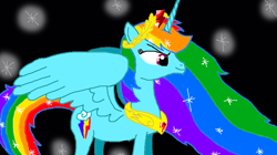 Size: 920x515 | Tagged: safe, artist:samantha062104, derpibooru import, rainbow dash, alicorn, alicornified, princess rainbow dash, race swap, rainbowcorn, solo