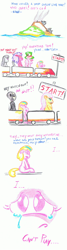 Size: 972x3636 | Tagged: artist needed, safe, octavia melody, pinkie pie, oc, oc:gunrunner, oc:puppysmiles, earth pony, human, pegasus, pony, :d, angry, ask puppysmiles, comic, cruise, crying, d:, dialogue, fanfic, fanfic art, female, filly, floppy ears, flutterguy, foal, frown, glare, grim reaper, happy, hat, hooves, island, leprechaun hat, lidded eyes, male, mare, open mouth, rollercoaster, rule 63, sad, simple background, sitting, smiling, stallion, text, vocational death cruise, volcano, white background, wide eyes