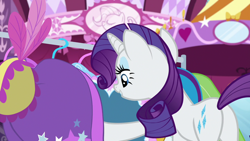 Size: 1280x720 | Tagged: safe, screencap, rarity, pony, unicorn, she's all yak, butt, female, mare, plot, solo