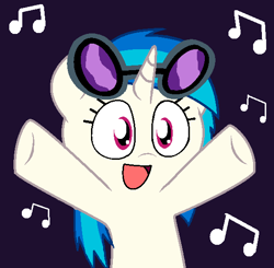 Size: 566x554 | Tagged: safe, artist:pupster0071, dj pon-3, vinyl scratch, pony, unicorn, nya, solo