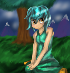 Size: 1024x1073 | Tagged: safe, artist:stardustshimmer75, lyra heartstrings, human, humanized, light skin, solo