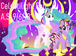 Size: 910x666 | Tagged: safe, artist:xxyaymlprocksxx, princess celestia, twilight sparkle, twilight sparkle (alicorn), alicorn, pony, female, lesbian, rainbow power, rainbow power-ified, shipping, twilestia