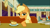 Size: 1274x715 | Tagged: safe, screencap, applejack, earth pony, pony, the saddle row review, discovery family logo, food, pie, restaurant