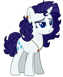 Size: 1024x1235 | Tagged: safe, artist:blue-versper, rarity, pony, unicorn, alternate hairstyle, simple background, solo, transparent background