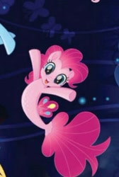 Size: 277x413 | Tagged: safe, screencap, pinkie pie, pony, seapony (g4), my little pony: the movie, cropped, cute, diapinkes, fin, looking at you, seaponified, seapony pinkie pie, smiling, species swap, tail, that pony sure does love being a seapony