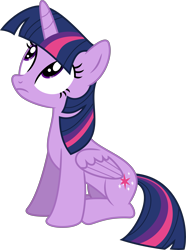 Size: 4808x6462 | Tagged: dead source, safe, artist:sapphire-beauty0, derpibooru import, twilight sparkle, twilight sparkle (alicorn), alicorn, pony, absurd resolution, female, looking up, mare, simple background, sitting, solo, transparent background, vector