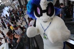 Size: 1600x1064 | Tagged: safe, artist:spainfischer, dj pon-3, vinyl scratch, fursuit, irl, photo