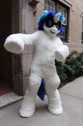 Size: 708x1064 | Tagged: safe, artist:spainfischer, dj pon-3, vinyl scratch, fursuit, irl, photo