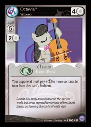 Size: 868x1211 | Tagged: safe, octavia melody, earth pony, pony, ccg, enterplay, implied vinyl scratch, mlp trading card game, white