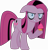 Size: 5470x5667 | Tagged: safe, artist:osipush, pinkie pie, earth pony, pony, absurd resolution, corrupted, cupcake, edgy, emo, evil grin, female, food, grin, looking at you, pinkamena diane pie, simple background, smiling, solo, transparent background