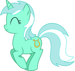 Size: 925x864 | Tagged: safe, artist:baka-neku, lyra heartstrings, pony, unicorn, eyes closed, happy, jumping, simple background, smiling, solo, transparent background, vector