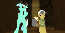 Size: 1280x661 | Tagged: safe, daring do, lyra heartstrings, pegasus, /mlp/, clothes, female, mare, second life, wings