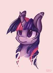 Size: 963x1308 | Tagged: safe, artist:snowsky-s, derpibooru import, twilight sparkle, pony, unicorn, bust, portrait, solo