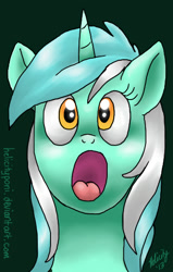 Size: 325x511 | Tagged: safe, artist:helicityponi, lyra heartstrings, gasp, open mouth, solo