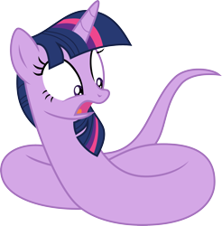 Size: 2191x2226 | Tagged: safe, artist:kaylathehedgehog, derpibooru import, twilight sparkle, original species, snake, snake pony, female, horrified, inkanyamba, open mouth, ophidiophobia, scared, simple background, solo, species swap, spell gone wrong, transparent background, twilight snakle, vector, wide eyes