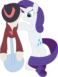 Size: 814x1080 | Tagged: safe, artist:shooting sta, rarity, pony, unicorn, blue eyes, canon, clothes, coat, detective rarity, generosity, mannequin, purple mane, simple background, solo, transparent background, vector