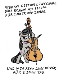 Size: 545x718 | Tagged: safe, artist:closer-to-the-sun, octavia melody, earth pony, pony, apocalyptica, david bowie, german, lyrics, solo