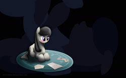 Size: 1920x1200 | Tagged: safe, artist:airhooves, octavia melody, earth pony, pony, blushing, fan mail, solo