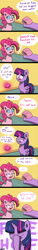 Size: 500x3333 | Tagged: safe, artist:sonikku001, derpibooru import, pinkie pie, twilight sparkle, twilight sparkle (alicorn), alicorn, earth pony, pony, facehoof, female, mare, mermaid man and barnacle boy iii, parody, spongebob squarepants, wallet