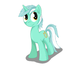 Size: 1800x1600 | Tagged: safe, artist:041744, lyra heartstrings, pony, unicorn, female, green coat, horn, mare, solo, two toned mane