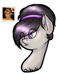 Size: 443x543 | Tagged: safe, artist:onikashi, octavia melody, human, 30 minute art challenge, alternate hairstyle, irl, irl human, photo